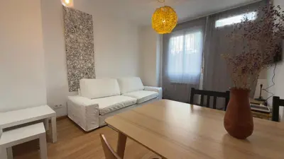 Zona de estar de Well connected flat near the centre of Madrid