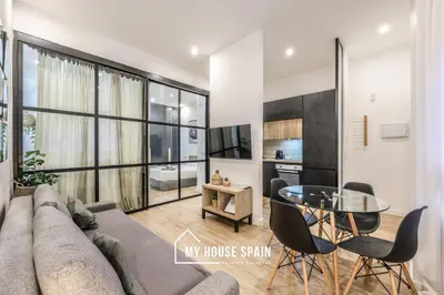 Zona de estar de MyHouseSpain - Acogedor apartamento cerca de Atocha II