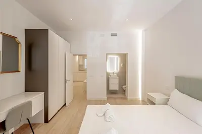 Cama o camas de una habitación en L32-Amazing apartment 5 min from Madrid Atocha Station