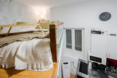 Cama o camas de una habitación en Private Apartment in La Latina