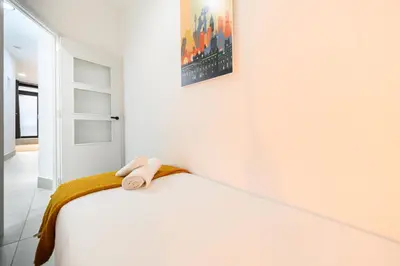 Cama o camas de una habitación en ROB20E - Acogedor piso en Puente de Vallecas, Madrid - Alquiler temporal