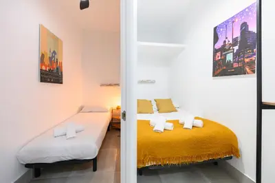 Cama o camas de una habitación en ROB20E - Acogedor piso en Puente de Vallecas, Madrid - Alquiler temporal