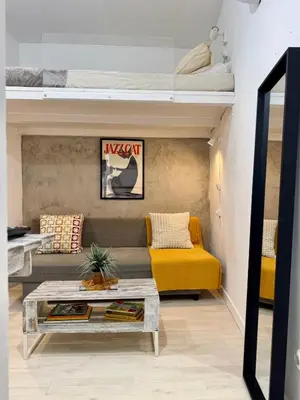 Zona de estar de Studio in the Center of Madrid
