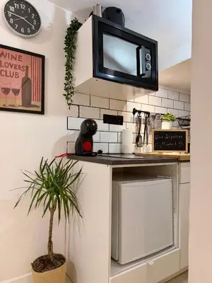 Una cocina o zona de cocina en Studio in the Center of Madrid