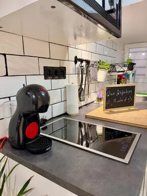 Una cocina o zona de cocina en Studio in the Center of Madrid