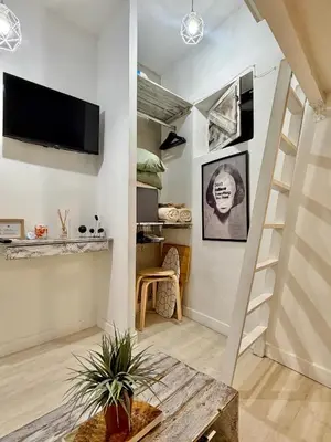 Una cocina o zona de cocina en Studio in the Center of Madrid