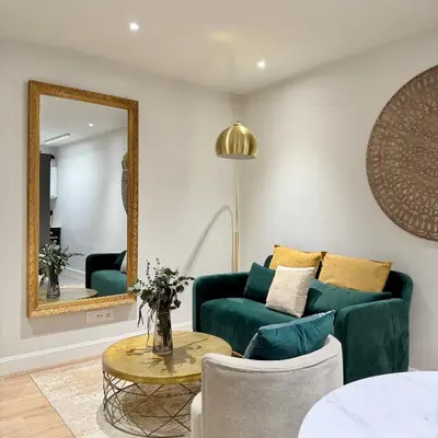 Zona de estar de Luxury apartment in downtown Madrid