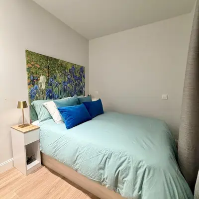 Cama o camas de una habitación en Luxury apartment in downtown Madrid