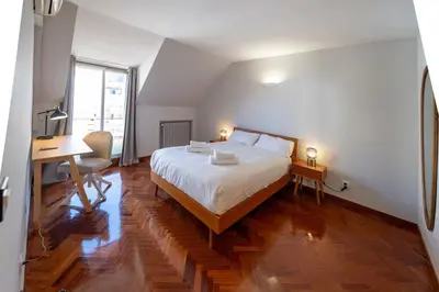 Cama o camas de una habitación en Amazing penthouse in downtown