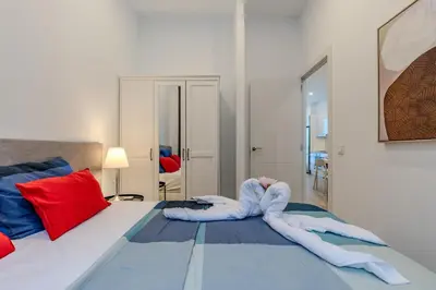 Cama o camas de una habitación en Fantastic and Bright 2H - Imperial Apartment