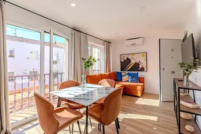 Zona de estar de Bright and Fantastic 1H - Madrid Rio Apartment D