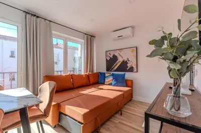Zona de estar de Bright and Fantastic 1H - Madrid Rio Apartment D