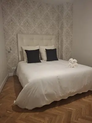 Cama o camas de una habitación en Piso a 5 min de la Plaza Mayor