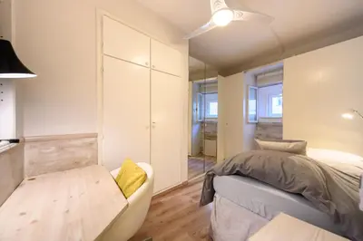 Cama o camas de una habitación en OLM102BA - Amplio y luminoso piso de 2 dormitorios en el centro de Madrid - Alquiler temporal