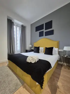 Cama o camas de una habitación en Habitación Plaza Zerolo B