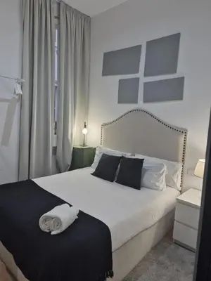 Cama o camas de una habitación en Habitación Plaza Zerolo B