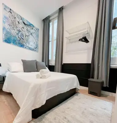 Cama o camas de una habitación en Habitación Pedro Zerolo 7