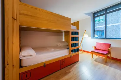 Cama o camas de una habitación en Ok Hostel Madrid