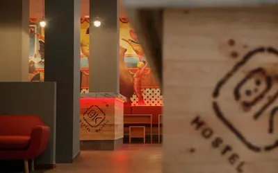 Zona de estar de Ok Hostel Madrid