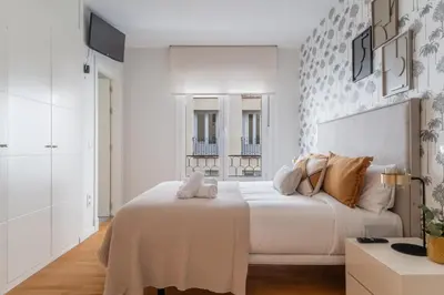 Cama o camas de una habitación en Elegant exclusive -3 Bdrs 2 Baths -Salamanca