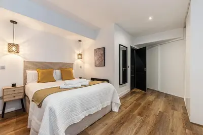 Cama o camas de una habitación en Waou Madrid Rio I - Alquiler Corta Duración