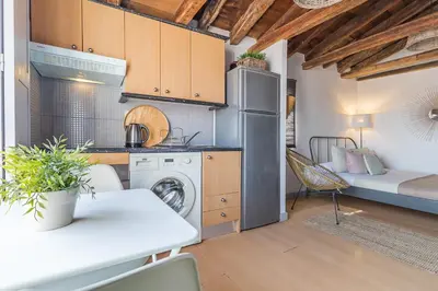 Una cocina o zona de cocina en Heima ático en las Letras. Alquiler temporal