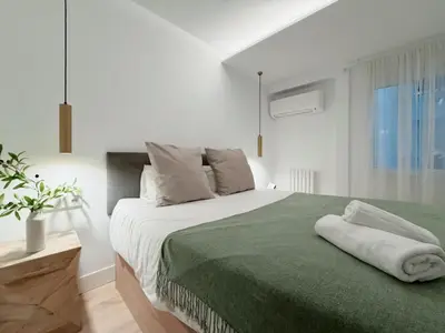 Cama o camas de una habitación en Habitación Puerta del Sol A