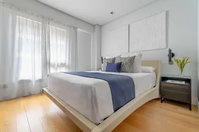 Cama o camas de una habitación en Elegante apartamento en Barrio de Salamanca