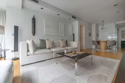 Zona de estar de Elegante apartamento en Barrio de Salamanca