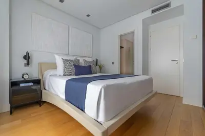 Cama o camas de una habitación en Elegante apartamento en Barrio de Salamanca