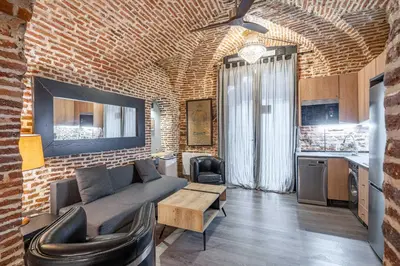 Una cocina o zona de cocina en Bonito estudio Palacio Real