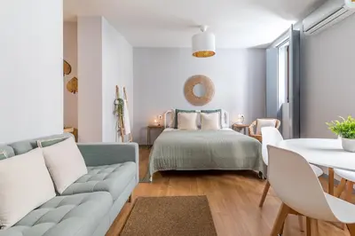 Cama o camas de una habitación en Heima Dreams en las Letras. Alquiler temporal