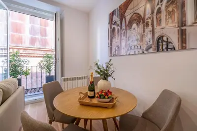 Zona de estar de Charming Apartment in the Heart of Las Letras