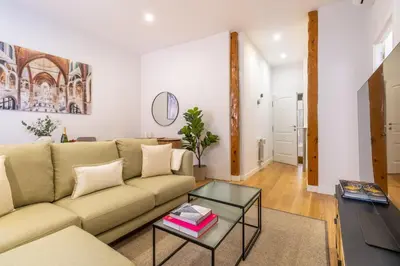 Zona de estar de Charming Apartment in the Heart of Las Letras