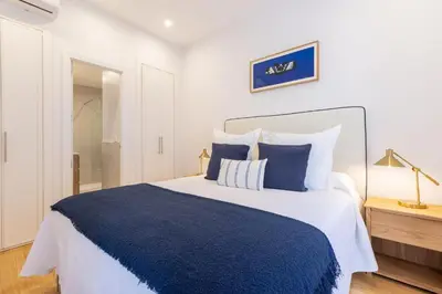 Cama o camas de una habitación en Elegant Apartment in Las Letras