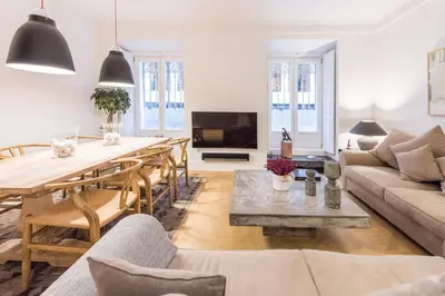 Zona de estar de Spectacular 3-Bed Apartment in Central Madrid