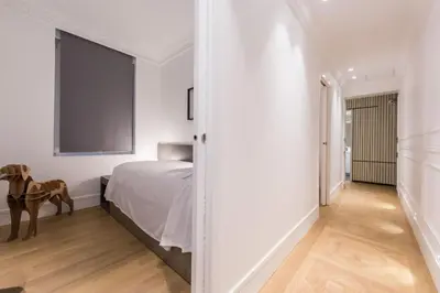 Cama o camas de una habitación en Spectacular 3-Bed Apartment in Central Madrid