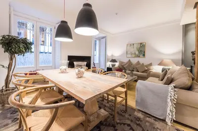 Zona de estar de Spectacular 3-Bed Apartment in Central Madrid