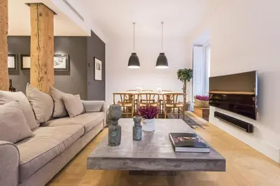 Zona de estar de Spectacular 3-Bed Apartment in Central Madrid