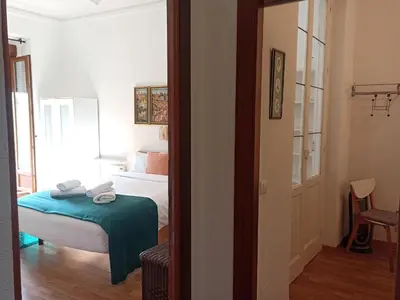 Cama o camas de una habitación en Atocha Luminoso y Amplio
