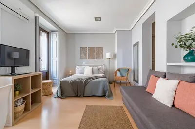 Cama o camas de una habitación en Heima en las Letras 2D. Alquiler temporal