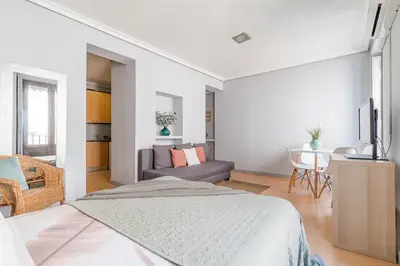 Cama o camas de una habitación en Heima en las Letras 2D. Alquiler temporal