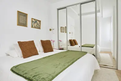 Cama o camas de una habitación en Prime Luxury Flat Centro Madrid 3 Hab
