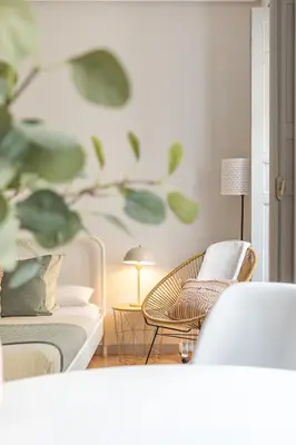 Cama o camas de una habitación en Heima en las Letras 2A. Alquiler temporal