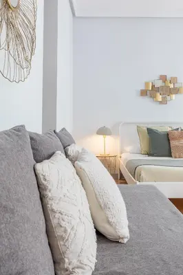 Cama o camas de una habitación en Heima en las Letras 2A. Alquiler temporal