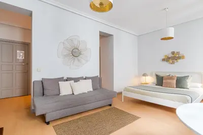 Cama o camas de una habitación en Heima en las Letras 2A. Alquiler temporal