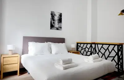 Cama o camas de una habitación en Apartamento en Las Ventas