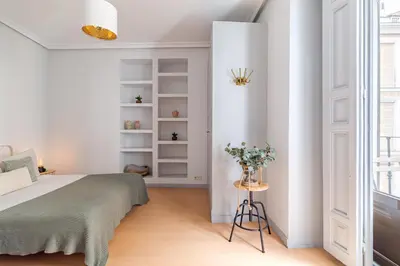 Cama o camas de una habitación en Heima en las Letras 2B. Alquiler temporal