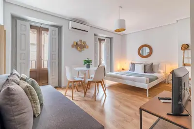 Cama o camas de una habitación en Heima Enjoy Madrid, Alquiler Temporal