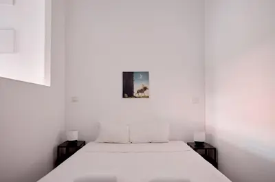Cama o camas de una habitación en Apartamento en zona de Comillas, Madrid